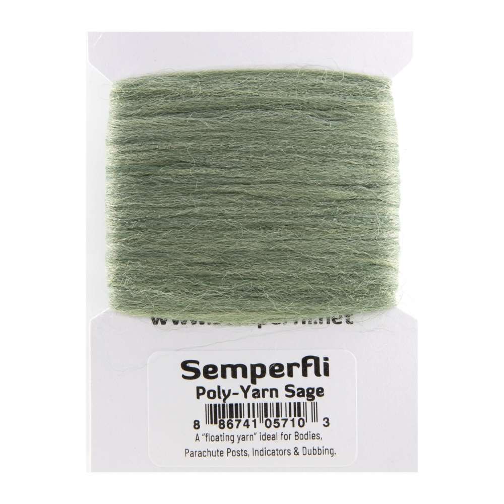 Semperfli Poly-Yarn Sage Fly Tying Materials Ultimate Floating Yarn For Bodies and Parachute Posts